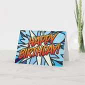 HAPPY BIRTHDAY Comic Pop Art Karte (Vorderseite)