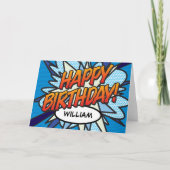 HAPPY BIRTHDAY Comic Pop Art Karte (Vorderseite)
