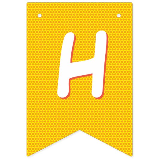 HAPPY BIRTHDAY Comic Pop Art Wimpelkette (Zweite Fahne)