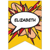 HAPPY BIRTHDAY Comic Pop Art Wimpelkette (Erste Fahne)