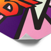 HAPPY BIRTHDAY Comic Pop Rosa Poster (Ecke)