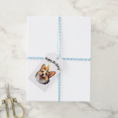 Happy Birthday cone Corgi Geschenkanhänger (Mit Garn)