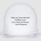 Happy Birthday Confetti Balloons Schneekugeln (Rückseite)