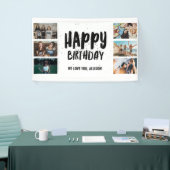 Happy Birthday Confetti Foto Collage Party Banner (Messeveranstaltung)