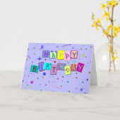 Happy Birthday Confetti Karte (Gelbe Blume)