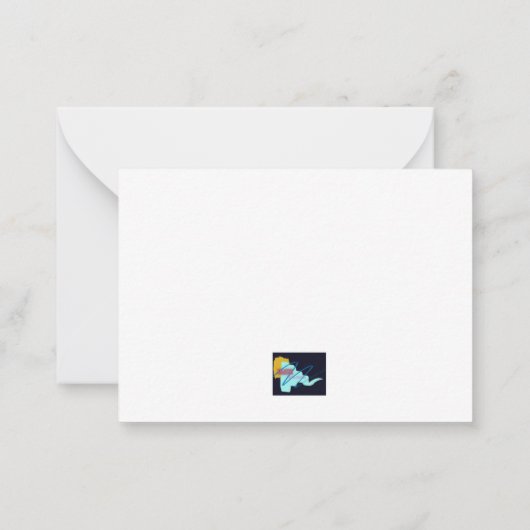 Happy Birthday Confetti Mitteilungskarte (Rückseite)