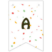 Happy Birthday Confetti Party Igel Wimpelkette (Dritte Fahne)