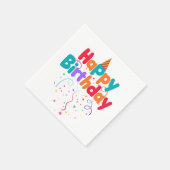 Happy Birthday Confetti Serviette (Ecke)
