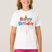 Happy Birthday Confetti T-Shirt (Vorderseite)