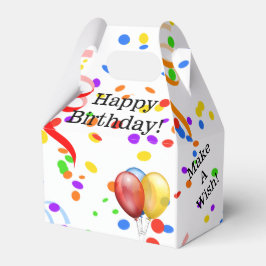 Happy Birthday Confetti und Balloons Gefallen Box Geschenkschachtel