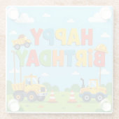 Happy birthday construction builder theme glasuntersetzer (Rückseite)