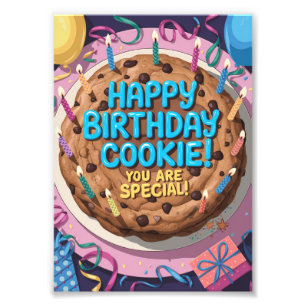Happy Birthday Cookie Fotodruck