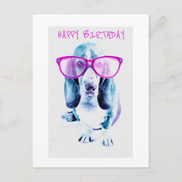 Happy Birthday Cool Doggy Card Postkarte