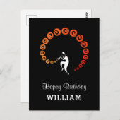 Happy Birthday Cool Jazz Music Musician Card Postkarte (Vorne/Hinten)