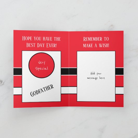 Happy Birthday Coolster Pate rot und schwarz Karte (Innenseite)