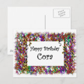 Happy Birthday Cora Postkarte (Vorne/Hinten)