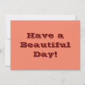 Happy BIrthday Coral und Brown geometrischen Muste Karte (Rückseite)