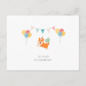 HAPPY BIRTHDAY CORGI CARD POSTKARTE (Vorderseite)