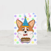 Happy Birthday Corgi Cartoon Karte (Vorderseite)