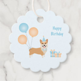Happy Birthday Corgi Dog Geschenkanhänger
