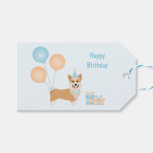 Happy Birthday Corgi Dog Geschenkanhänger