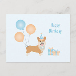 Happy Birthday Corgi Dog Postkarte