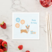Happy Birthday Corgi Dog Serviette (Beispiel)