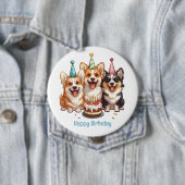 Happy Birthday Corgi Dogs Button (Beispiel)