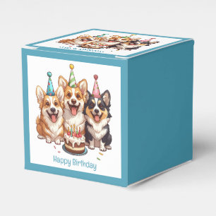 Happy Birthday Corgi Dogs Geschenkschachtel