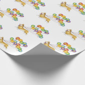 Happy Birthday Corgi Wrapping Paper Geschenkpapier (Ecke)
