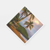 Happy Birthday Costa Rica Serviette (Ecke)