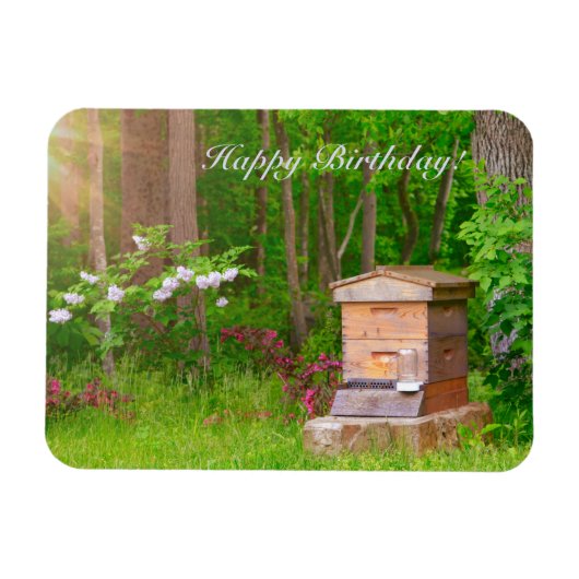Happy Birthday Country Beehive Magnet (Horizontal)