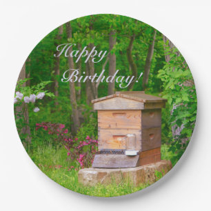 Happy Birthday Country Beehive Pappteller