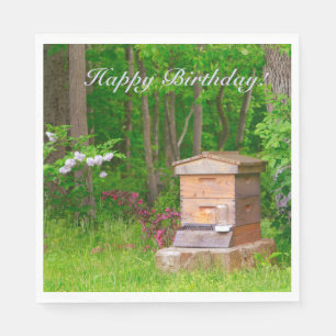 Happy Birthday Country Beehive Serviette