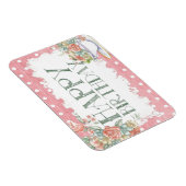 Happy Birthday Country Pink Polka Dot Gift Magnet (Rechte Seite)