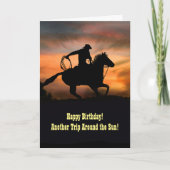 Happy Birthday Country Western Cowboy Karte (Vorderseite)