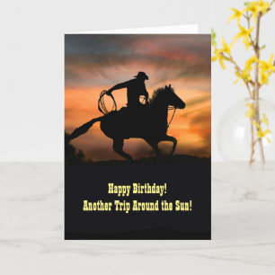 Happy Birthday Country Western Cowboy Karte