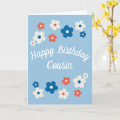 Happy Birthday Cousin - Hübsche Blumenkarte Geburt Karte (Gelbe Blume)