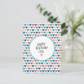 Happy Birthday Cousin Postkarte (Stehend Vorderseite)