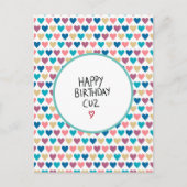 Happy Birthday Cousin Postkarte (Vorderseite)