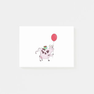 Happy Birthday Cow Post-it Klebezettel