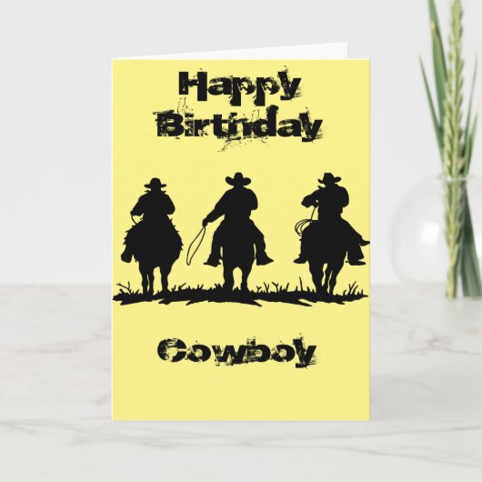 Happy Birthday Cowboy Card Karte (Vorderseite)