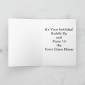 Happy Birthday Cowboy Card Karte (Innenseite)