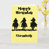 Happy Birthday Cowboy Card Karte (Gelbe Blume)
