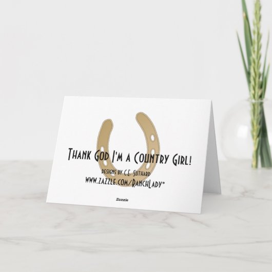 Happy Birthday Cowboy / Cowgirl CUSTOM Karte (Rückseite)