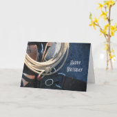 Happy Birthday Cowboy / Cowgirl CUSTOM Karte (Gelbe Blume)