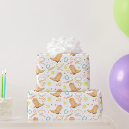 Happy Birthday Cowboy Geschenkpapier