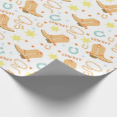 Happy Birthday Cowboy Geschenkpapier (Ecke)