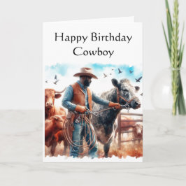 Happy Birthday Cowboy Grußkarte Karte