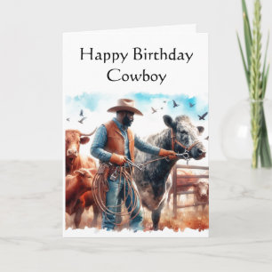 Happy Birthday Cowboy Grußkarte Karte
